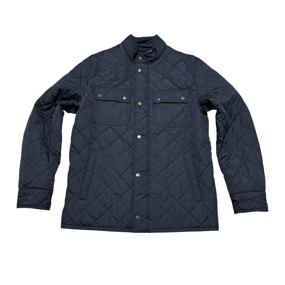 Gap Quilted Zip and Flap Snap Closure Stand Up Collar Men's Jacket Size SM 21x28